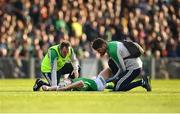 23 April 2022; Cian Lynch of Limerick receives medical attention during the Munster GAA Hurling Senior Championship Round 2 match between Limerick and Waterford at TUS Gaelic Grounds in Limerick. Photo by Stephen McCarthy/Sportsfile