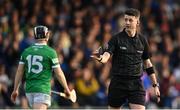 23 April 2022; Referee Sean Stack during the Munster GAA Hurling Senior Championship Round 2 match between Limerick and Waterford at TUS Gaelic Grounds in Limerick. Photo by Stephen McCarthy/Sportsfile