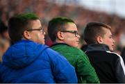 23 April 2022; Limerick supporters during the Munster GAA Hurling Senior Championship Round 2 match between Limerick and Waterford at TUS Gaelic Grounds in Limerick. Photo by Stephen McCarthy/Sportsfile