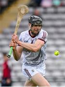 23 April 2022; Joseph Cooney of Galway scores his side's second goal during the Leinster GAA Hurling Senior Championship Round 2 match between Galway and Westmeath at Pearse Stadium in Galway. Photo by Seb Daly/Sportsfile