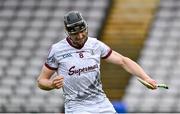 23 April 2022; Joseph Cooney of Galway celebrates after scoring his side's second goal during the Leinster GAA Hurling Senior Championship Round 2 match between Galway and Westmeath at Pearse Stadium in Galway. Photo by Seb Daly/Sportsfile