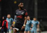 23 April 2022; Siya Kolisi of Cell C Sharks during the United Rugby Championship match between Cell C Sharks and Leinster at Hollywoodbets Kings Park Stadium in Durban, South Africa. Photo by Harry Murphy/Sportsfile