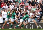 24 April 2022; Marlie Packer of England scores a try during the TikTok Women's Six Nations Rugby Championship match between England and Ireland at Mattioli Woods Welford Road Stadium in Leicester, England. Photo by Darren Staples/Sportsfile