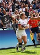 24 April 2022; Lydia Thompson of England celebrates scoring a try during the TikTok Women's Six Nations Rugby Championship match between England and Ireland at Mattioli Woods Welford Road Stadium in Leicester, England. Photo by Darren Staples/Sportsfile