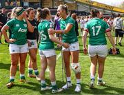 24 April 2022; Eimear Considine of Ireland talks to team mates after the TikTok Women's Six Nations Rugby Championship match between England and Ireland at Mattioli Woods Welford Road Stadium in Leicester, England. Photo by Darren Staples/Sportsfile