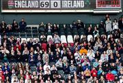 24 April 2022; The scoreboard shows Englands 69-0 victory after the TikTok Women's Six Nations Rugby Championship match between England and Ireland at Mattioli Woods Welford Road Stadium in Leicester, England. Photo by Darren Staples/Sportsfile