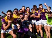 24 April 2022; Wexford players celebrate after the Leinster GAA Football Senior Championship Round 1 match between Wexford and Offaly at Chadwicks Wexford Park in Wexford. Photo by David Fitzgerald/Sportsfile