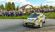 24 April 2022; Josh Moffett and Jason McKenna in their Hyundai i20 R5 in the Monaghan Stages Rally Round 3 of the National Rally Championship in Monaghan. Photo by Philip Fitzpatrick/Sportsfile
