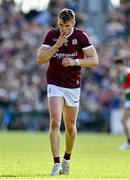 24 April 2022; Shane Walsh of Galway celebrates after scoring a free kick during the Connacht GAA Football Senior Championship Quarter-Final match between Mayo and Galway at Hastings Insurance MacHale Park in Castlebar, Mayo. Photo by Brendan Moran/Sportsfile
