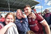 24 April 2022; Damien Comer of Galway is congratulated by fans after the game in the Connacht GAA Football Senior Championship Quarter-Final match between Mayo and Galway at Hastings Insurance MacHale Park in Castlebar, Mayo. Photo by Ray Ryan/Sportsfile