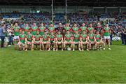 24 April 2022; The Mayo panel before the Connacht GAA Football Senior Championship Quarter-Final match between Mayo and Galway at Hastings Insurance MacHale Park in Castlebar, Mayo. Photo by Ray Ryan/Sportsfile