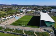 24 April 2022; (EDITOR'S NOTE; This photograph was taken with a drone) A general view of Hastings Insurance MacHale Park before the Connacht GAA Football Senior Championship Quarter-Final match between Mayo and Galway in Castlebar, Mayo. Photo by Brendan Moran/Sportsfile