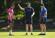 25 April 2022; Head coach Leo Cullen, centre, with Adam Byrne and Rhys Ruddock during a Leinster rugby squad training session at Westerford High School in Cape Town, South Africa. Photo by Harry Murphy/Sportsfile