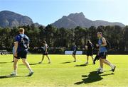 25 April 2022; Leinster players including Nick McCarthy, right, arrive for a Leinster rugby squad training session at Westerford High School in Cape Town, South Africa. Photo by Harry Murphy/Sportsfile