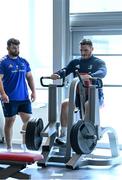 27 April 2022; Peter Dooley, right, and Michael Milne during a Leinster Rugby squad gym session at Virgin Active in Cape Town, South Africa. Photo by Harry Murphy/Sportsfile
