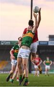 25 April 2022; Alan Dineen of Kerry in action against Alan Walsh of Cork during the EirGrid Munster GAA Football Under 20 Championship final match between Kerry and Cork at Austin Stack Park in Tralee, Kerry. Photo by Eóin Noonan/Sportsfile
