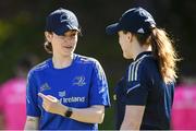 25 April 2022; Assistant performance analyst Juliett Fortune and physiotherapy intern Molly Boyne during a Leinster rugby squad training session at Westerford High School in Cape Town, South Africa. Photo by Harry Murphy/Sportsfile