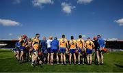 24 April 2022; Darragh Lohan of Clare, 25, joins the Clare players for the pre game team photograph before the Munster GAA Hurling Senior Championship Round 2 match between Tipperary and Clare at FBD Semple Stadium in Thurles, Tipperary. Photo by Ray McManus/Sportsfile