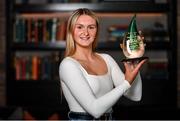 27 April 2022; Iris Kennelly from TUS Midwest and Limerick is pictured with The Croke Park/LGFA Player of the Month award for March, at The Croke Park in Jones Road, Dublin. Iris was in superb form for college and county during the month of March, as TUS Midwest claimed the Yoplait Lagan Cup title, while Limerick advanced to the Lidl National League Division 4 Final. Photo by Eóin Noonan/Sportsfile