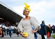 26 April 2022; Racegoer Breda Butler from Drombane, Co Tipperary during day one of the Punchestown Festival at Punchestown Racecourse in Kildare. Photo by David Fitzgerald/Sportsfile