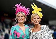 26 April 2022; Racegoers Anne Marie Dunning from Newbridge, Co Kildare, left, and Breda Butler from Drombane, Co Tipperary during day one of the Punchestown Festival at Punchestown Racecourse in Kildare. Photo by David Fitzgerald/Sportsfile