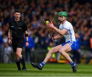 23 April 2022; Michael Kiely of Waterford, with referee Sean Stack, left, during the Munster GAA Hurling Senior Championship Round 2 match between Limerick and Waterford at TUS Gaelic Grounds in Limerick. Photo by Ray McManus/Sportsfile