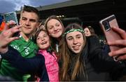 23 April 2022; Limerick full-back Mike Casey posses for selfies after the Munster GAA Hurling Senior Championship Round 2 match between Limerick and Waterford at TUS Gaelic Grounds in Limerick. Photo by Ray McManus/Sportsfile