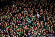 23 April 2022; Limerick supporters applaud a score during the Munster GAA Hurling Senior Championship Round 2 match between Limerick and Waterford at TUS Gaelic Grounds in Limerick. Photo by Ray McManus/Sportsfile