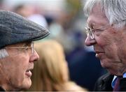 27 April 2022; Sir Alex Ferguson, right, speaks to trainer Ted Walsh before the Ladbrokes Punchestown Gold Cup during day two of the Punchestown Festival at Punchestown Racecourse in Kildare. Photo by David Fitzgerald/Sportsfile