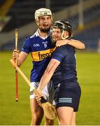 27 April 2022; Cathal Quinn, left, and Paidi Williams of Tipperary celebrate after the oneills.com Munster GAA Hurling U20 Championship semi-final match between Tipperary and Cork at FBD Semple Stadium in Thurles, Tipperary. Photo by Diarmuid Greene/Sportsfile