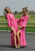 28 April 2022; Racegoers Davinia and Dawn Knight, from Portarlington, Laois, on day three of the Punchestown Festival at Punchestown Racecourse in Kildare. Photo by Seb Daly/Sportsfile