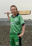 28 April 2022; Ireland cricketer Celeste Raack stands for a portrait during the Ireland’s International Cricket Season Launch at HBV Studios in Dublin. Photo by Sam Barnes/Sportsfile