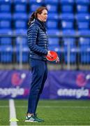 27 April 2022; Lineout coach Marie Louise O'Reilly during a Leinster Rugby women's squad training session at Energia Park in Dublin. Photo by Brendan Moran/Sportsfile