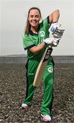 28 April 2022; Ireland captain Laura Delany stands for a portrait during the Ireland’s International Cricket Season Launch at HBV Studios in Dublin. Photo by Sam Barnes/Sportsfile