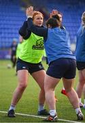 27 April 2022; Meadhbh O'Callaghan, left, and Casey O'Brien during a Leinster Rugby women's squad training session at Energia Park in Dublin. Photo by Brendan Moran/Sportsfile