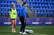 27 April 2022; Head coach Tania Rosser during a Leinster Rugby women's squad training session at Energia Park in Dublin. Photo by Brendan Moran/Sportsfile