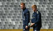 29 April 2022; Ciarán Frawley and Tommy O'Brien during a Leinster Rugby Captain's Run at the DHL Stadium in Cape Town, South Africa. Photo by Harry Murphy/Sportsfile