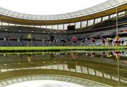 29 April 2022; Leinster players warm up during a Leinster Rugby Captain's Run at the DHL Stadium in Cape Town, South Africa. Photo by Harry Murphy/Sportsfile