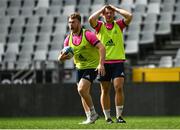 29 April 2022; David Hawkshaw and Lee Barron during a Leinster Rugby Captain's Run at the DHL Stadium in Cape Town, South Africa. Photo by Harry Murphy/Sportsfile