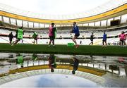 29 April 2022; Thomas Clarkson and Jamie Osborne during a Leinster Rugby Captain's Run at the DHL Stadium in Cape Town, South Africa. Photo by Harry Murphy/Sportsfile