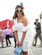 29 April 2022; Bride to be Kate O'Mahony from Lucan, Dublin prior to racing on day four of the Punchestown Festival at Punchestown Racecourse in Kildare. Photo by David Fitzgerald/Sportsfile