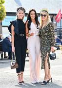 29 April 2022; Racegoers, from left, Emma Roche, Sarah Roche and Eimear Hickey from Enniscorthy, Wexford prior to racing on day four of the Punchestown Festival at Punchestown Racecourse in Kildare. Photo by David Fitzgerald/Sportsfile