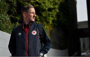 29 April 2022; Ian Bermingham of St Patrick's Athletic arrives before the SSE Airtricity League Premier Division match between St Patrick's Athletic and Derry City at Richmond Park in Dublin. Photo by Seb Daly/Sportsfile