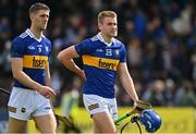 17 April 2022; Barry Heffernan, left, and John McGrath of Tipperary leave the pitch after the Munster GAA Hurling Senior Championship Round 1 match between Waterford and Tipperary at Walsh Park in Waterford. Photo by Brendan Moran/Sportsfile