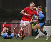 29 April 2022; Mike Haley of Munster runs in to score his side's first try during the United Rugby Championship match between Munster and Cardiff at Musgrave Park in Cork. Photo by Brendan Moran/Sportsfile