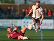 29 April 2022; Andy Boyle of Dundalk in action against Chris Lyons of Drogheda United during the SSE Airtricity League Premier Division match between Dundalk and Drogheda United at Oriel Park in Dundalk, Louth. Photo by Michael P Ryan/Sportsfile
