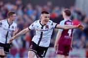 29 April 2022; Darragh Leahy of Dundalk celebrates after scoring his side's first goal during the SSE Airtricity League Premier Division match between Dundalk and Drogheda United at Oriel Park in Dundalk, Louth. Photo by Michael P Ryan/Sportsfile