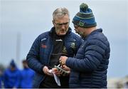 17 April 2022; Tipperary manager Colm Bonnar, left, and Steve McIvor at half-time of the Munster GAA Hurling Senior Championship Round 1 match between Waterford and Tipperary at Walsh Park in Waterford. Photo by Brendan Moran/Sportsfile