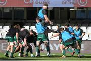 30 April 2022; Warm up before the United Rugby Championship match between Cell C Sharks and Connacht at Hollywoodbets Kings Park Stadium in Durban, South Africa. Photo by Darren Stewart/Sportsfile