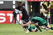 30 April 2022; Aphelele Fassi of the Cell C Sharks during the United Rugby Championship match between Cell C Sharks and Connacht at Hollywoodbets Kings Park Stadium in Durban, South Africa. Photo by Darren Stewart/Sportsfile